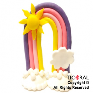 ADORNO ARCO IRIS CON SOL A. PORCELANA FRIA x 1